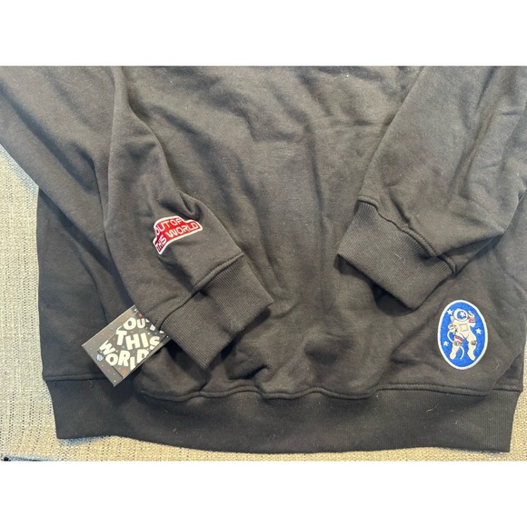 Eighty Eight Brand Hoodie Large‎ Astronaut Outer Space Black NASA Patch Work - Picture 13 of 14
